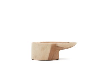 Table basse avec pied Mosi en bois de mungur Ø 90 x 50 cm