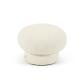 Pouf rond Sarisha bouclette blanc Ø 50 cm