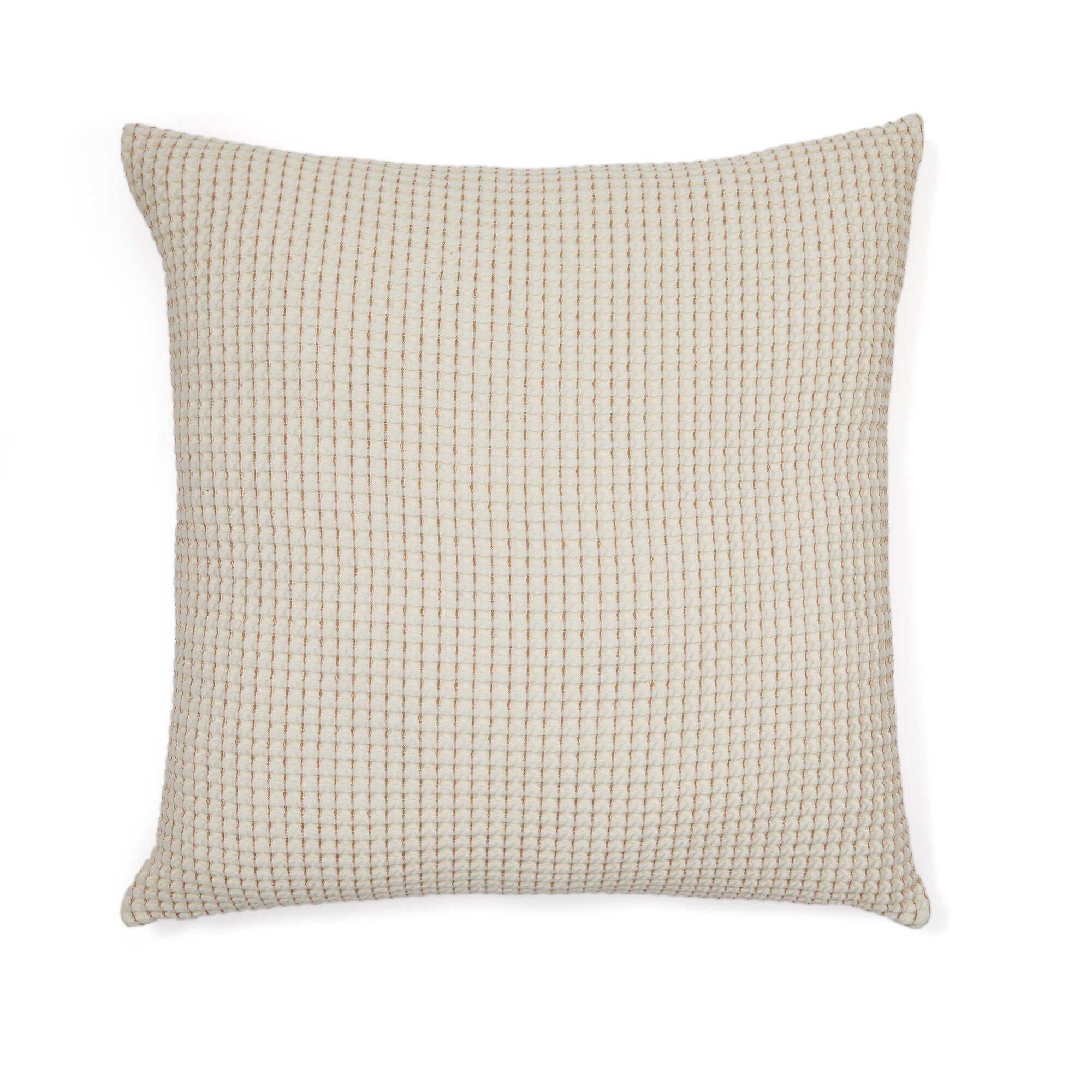 Senara set of 2 ecru cotton cushion covers with beige structure 45 x 45 cm