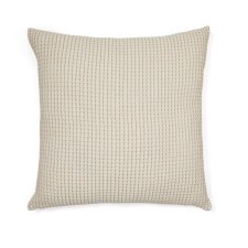 Ensemble Senara de 2 housses de coussin en coton, structurées, finition beige, 45 x 45 cm