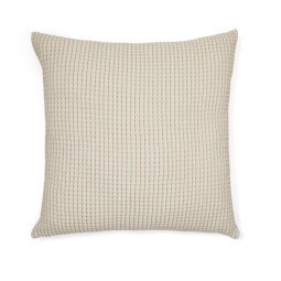 Ensemble Senara de 2 housses de coussin en coton, structurées, finition beige, 45 x 45 cm