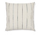 Satisa set of 2 ecru cotton cushion covers with stripes 50 x 50 cm