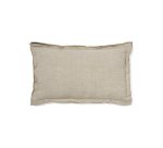 Housse de coussin Sagi 100% lin beige et vert 30 x 50 cm