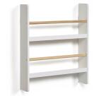 Estantería Gopi de madera maciza de pino acabado natural y blanco 50x60 cm