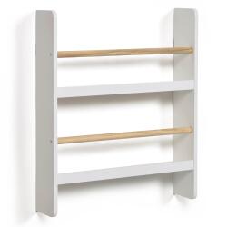 Etagère Gopi en bois de pin massif finition naturelle et blanche 50 x 60 cm