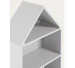 Celeste kids’ little house shelf unit in white MDF 50 x 105 cm