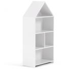 Celeste kids’ little house shelf unit in white MDF 50 x 105 cm