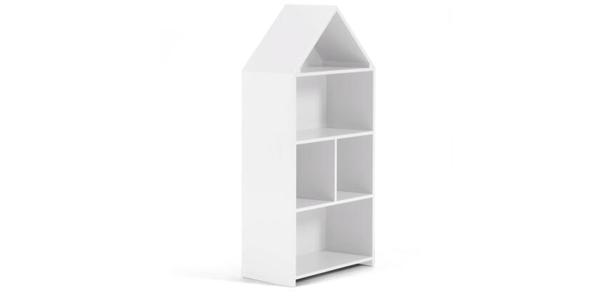 Celeste kids’ little house shelf unit in white MDF 50 x 105 cm