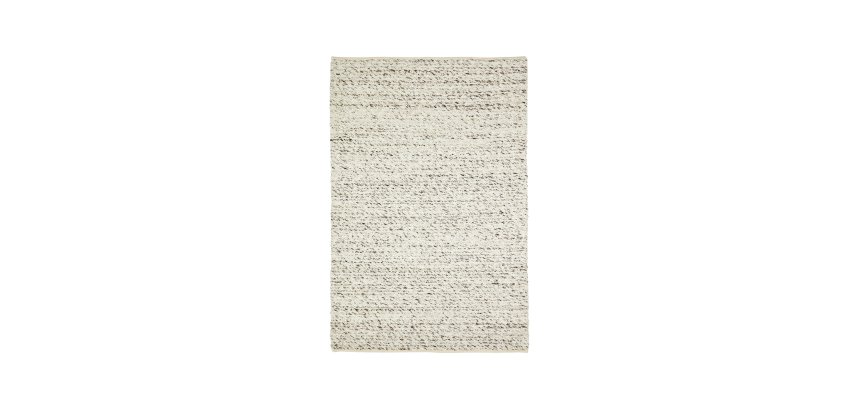 Tapis Manilva en laine et coton marron 200 x 300 cm