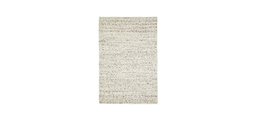 Tapis Manilva en laine et coton marron 200 x 300 cm