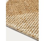 Tapis Maelan en jute et coton à carreaux naturel  160 x 230 cm