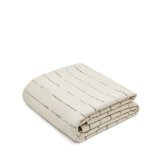 Satisa ecru cotton bedspread with striped pattern for 90/135 cm bed