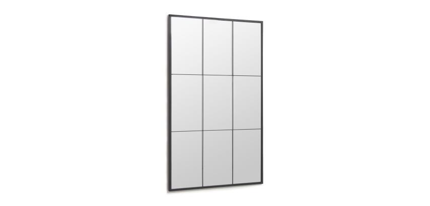 Ulrica standing mirror in black metal 100 x 160 cm