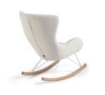 Fauteuil à bascule Vania bouclette blanc