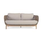 Canapé Catalina 3 places corde et bois massif d'acacia 170 cm