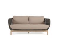 Canapé Catalina 3 places en corde verte et bois massif d'acacia 170 cm