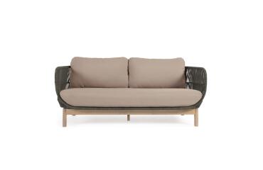 Sofá Catalina 3 plazas de cuerda y madera maciza de acacia 170 cm FSC