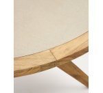 Table ronde Julieta en polyciment et bois d'acacia Ø 120 cm