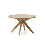 Table ronde Julieta en polyciment et bois d'acacia Ø 120 cm
