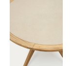 Table ronde Julieta en polyciment et bois d'acacia Ø 120 cm