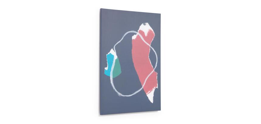Zoeli blue and red abstract canvas 60 x 90 cm