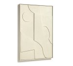 Cuadro abstracto Talin beige 60 x 90 cm