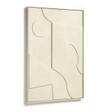 Tableau abstrait Talin beige 60 x 90 cm