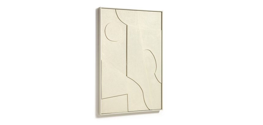 Cuadro abstracto Talin beige 60 x 90 cm