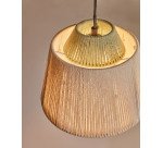 Lámpara de techo Yuvia de algodón con acabado beige y azul