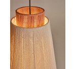 Lámpara de techo Yuvia de algodón con acabado beige, azul y terracota