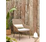 Abeli cord armchair in beige