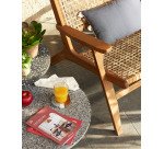 Fauteuil Grignoon - osier tressé - bois d'acacia massif