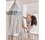 Ciel de lit enfant Carelene 100% coton bleu