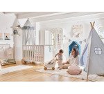 Ciel de lit enfant Carelene 100% coton bleu