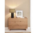 Lampe de table Domicina en métal peint noir et gris