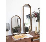 Miroir mural Tiare métal doré 31 x 101 cm