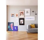 Zoeli blue and red abstract canvas 60 x 90 cm