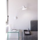 Aplique Dione de acero con acabado pintado blanco