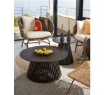 Table basse Jeanette en bois de Mindy noir Ø 80 cm