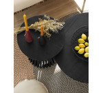 Table basse Jeanette en bois de Mindy noir Ø 80 cm