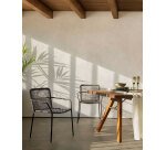 Chaise Ellen corde et acier galvanisé