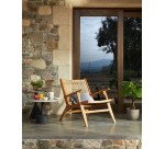 Fauteuil Grignoon - osier tressé - bois d'acacia massif