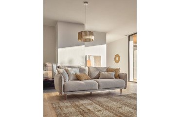 Canapé Carlota 3 places beige 213 cm