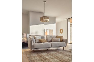 Canapé Carlota 3 places beige 213 cm