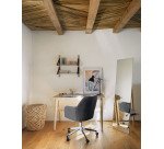 Chaise de bureau Madina gris foncé