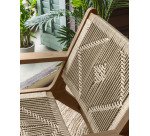 Fauteuil Geralda - corde - structure bois d’acacia