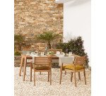 Table d'extérieur extensible Hanzel - bois massif d'eucalyptus L 183 (240) x P 100 cm