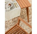 Table d'extérieur extensible Hanzel - bois massif d'eucalyptus L 183 (240) x P 100 cm