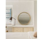Espejo redondo Alum madera maciza mindi Ø 80 cm