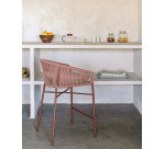 Tabouret Yanet corde et acier galvanisé H.65 cm